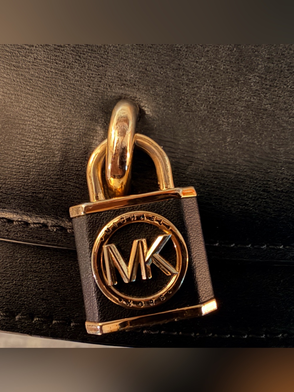 Michael Kors Black Leather Mila Small Chain Sling Messenger Purse / Like New - Picture 9 of 9